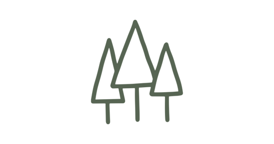 green vector outline of trees 