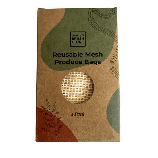 brush it on reusable mesh drawstring produce bags