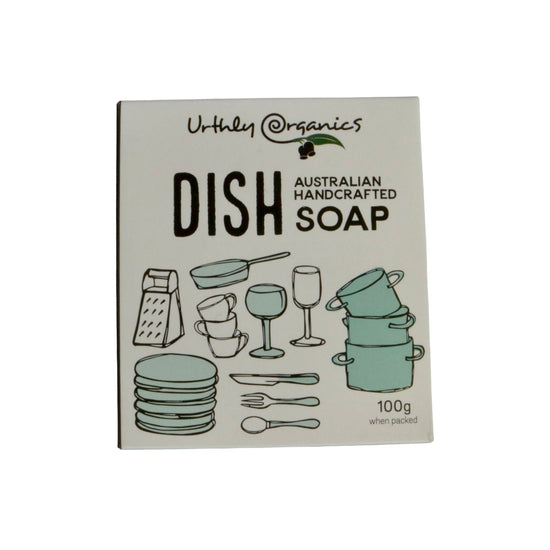 Load image into Gallery viewer, Urthly Organics dish soap bar - sustainable and certified palm oil free
