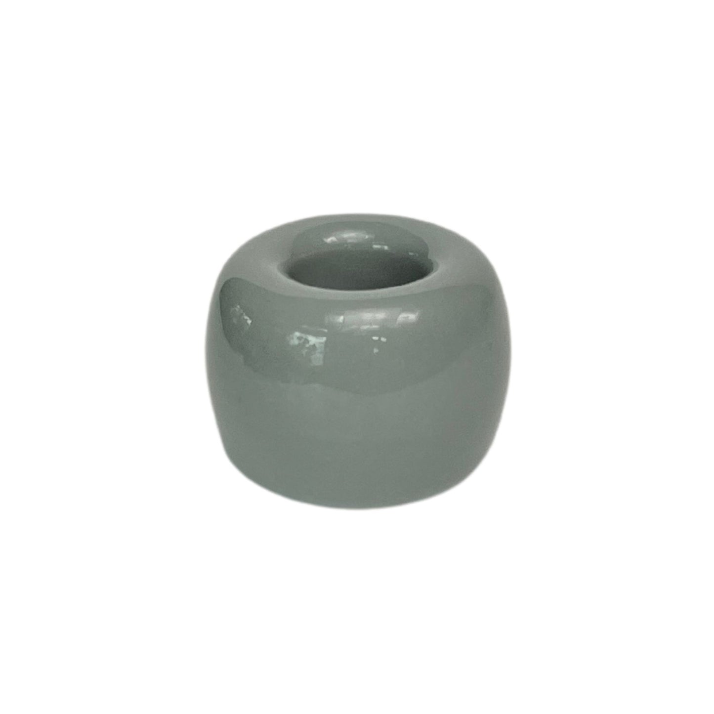 Load image into Gallery viewer, small ceramic toothbrush holder in glossy grey finish
