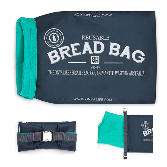 onya resuable bread bag in charcoal grey